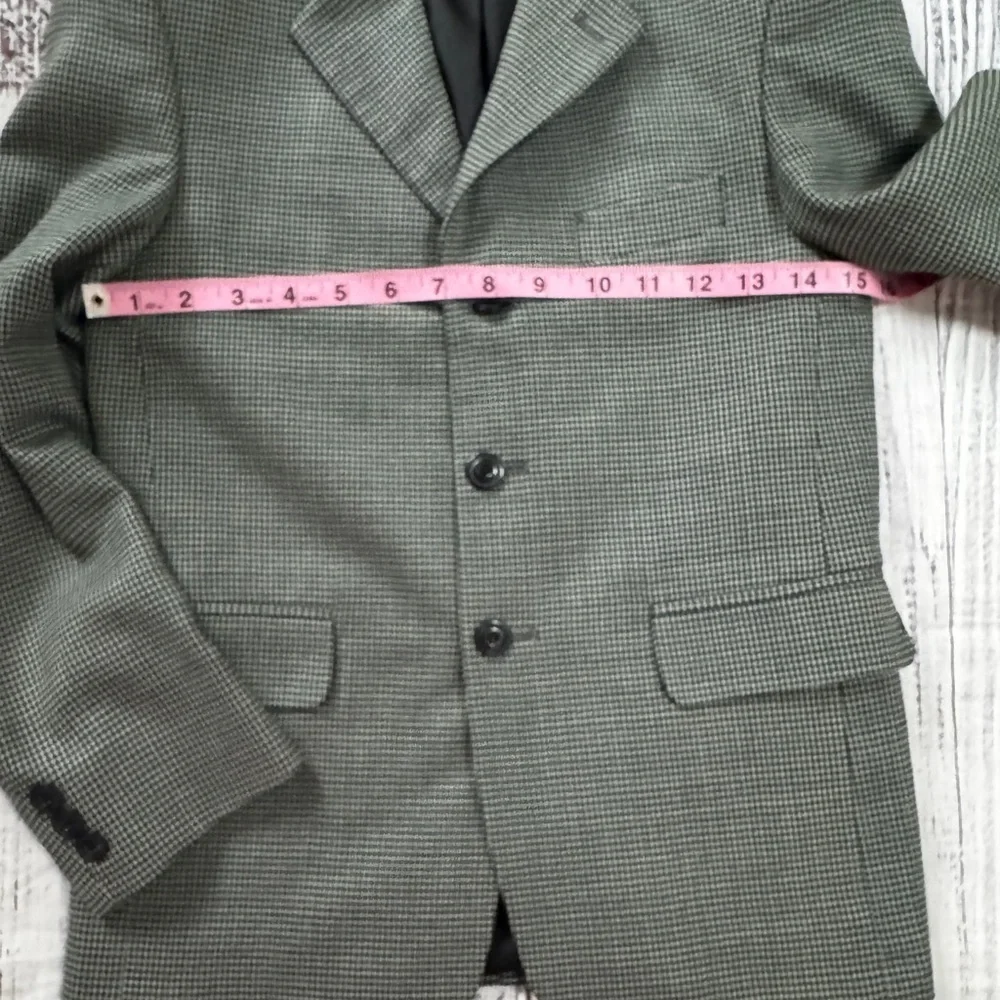 Perry Ellis Boys 10 100% Wool Houndstooth Blazer EUC